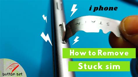 sim card stuck in iphone without tray|Remove or switch the SIM card in your iPhone .